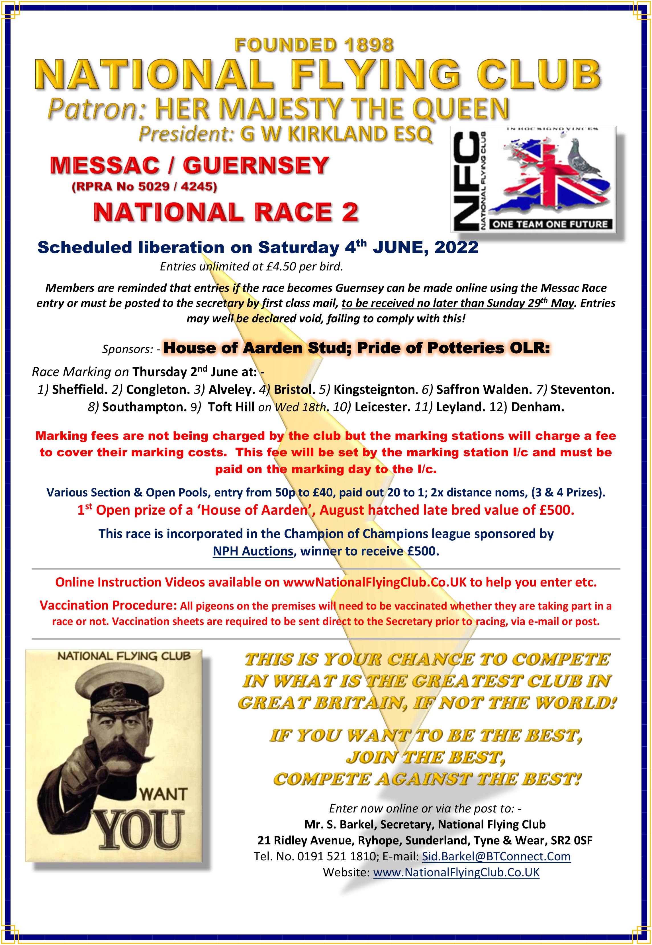 Race Advert 2 2022 Guernsey Messac National